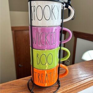 Rae Dunn stackable Halloween mugs - double sided